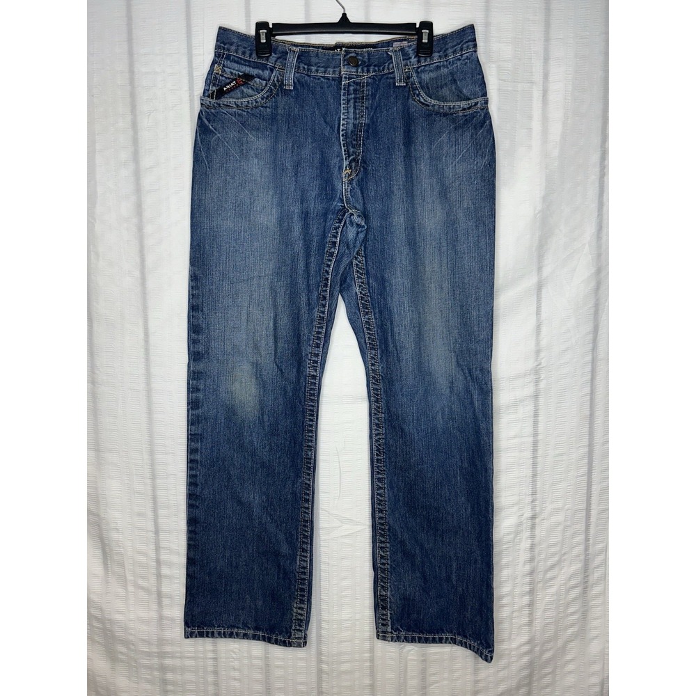 Ariat FR M4 Relaxed Boot Cut Jeans Mens 34x32 Medium Wash Flame Resistant Denim